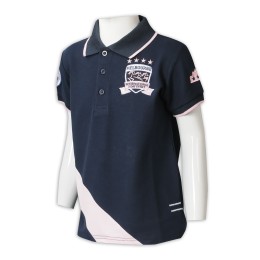 P1296  Customized girl's short sleeve polo t-shirt design printed polo t-shirt factory hem split polo t-shirt special shop design 3 buttons P1296  Customized girl's short sleeve polo t-shirt design printed polo t-shirt factory hem split polo t-shirt special shop design 3 buttons